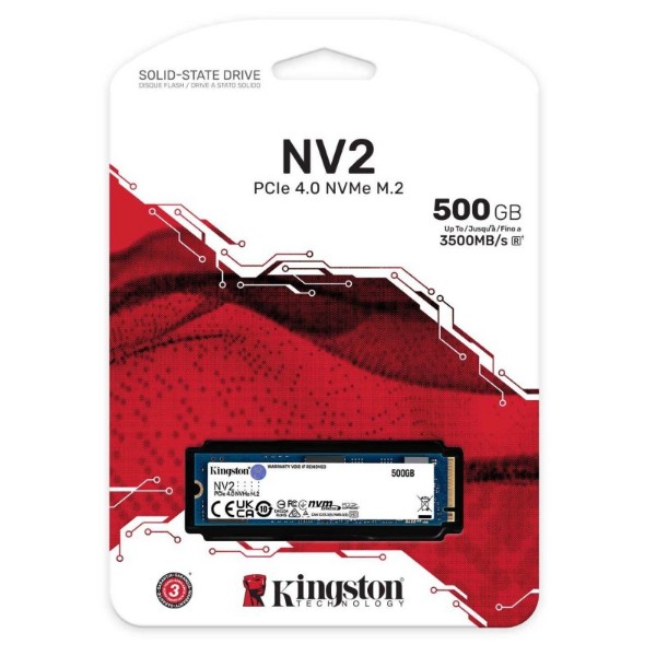 Kingston 500GB NV2 PCIe 4.0 NVMe SSD